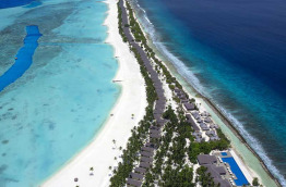 Maldives - Atmosphere Kanifushi - Vue aérienne des deux côtés