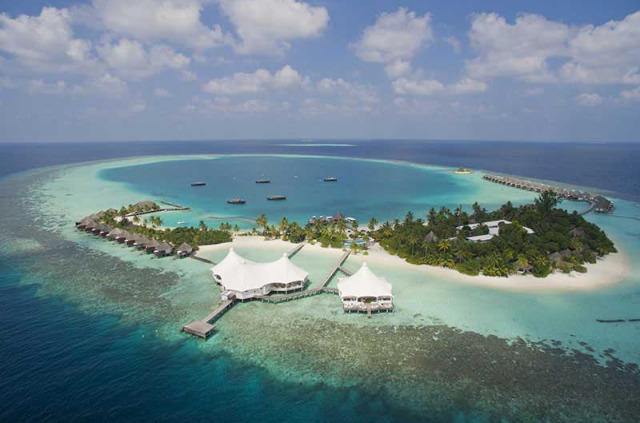 Maldives - Safari Island Resort and Spa - Vue aérienne
