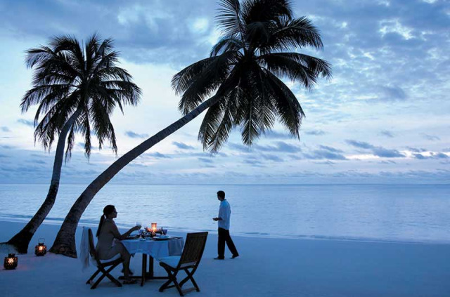 Maldives - Shangri-La Vilingili Resort & Spa - Diner romantique