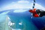 Vue aérienne des maldives en hydravion